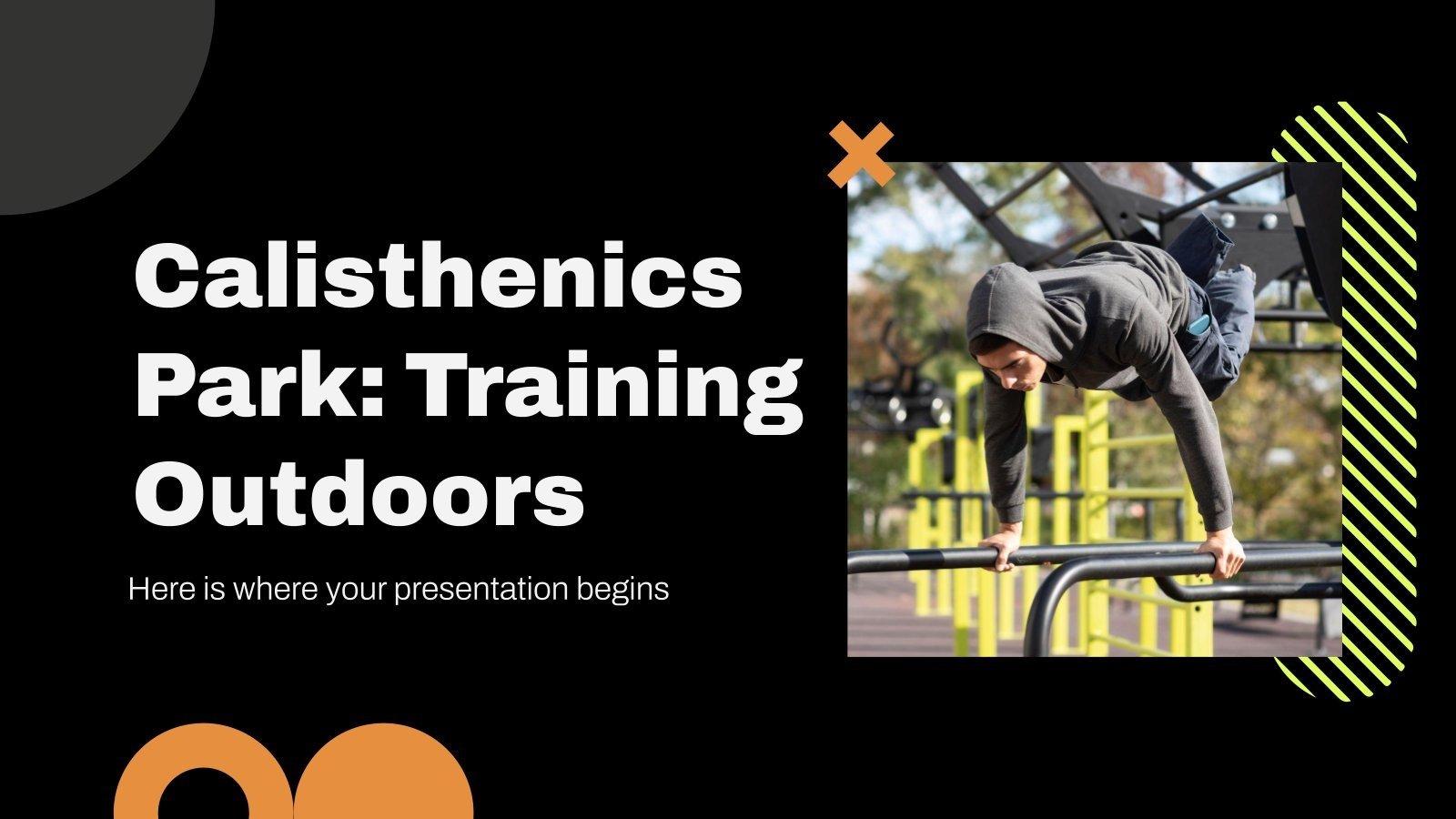 Calisthenics Park: Training Outdoors presentation template 