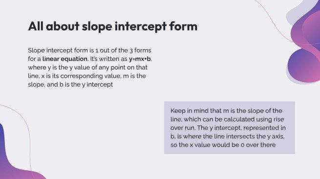 How to Convert Standard Form to Slope Intercept Form