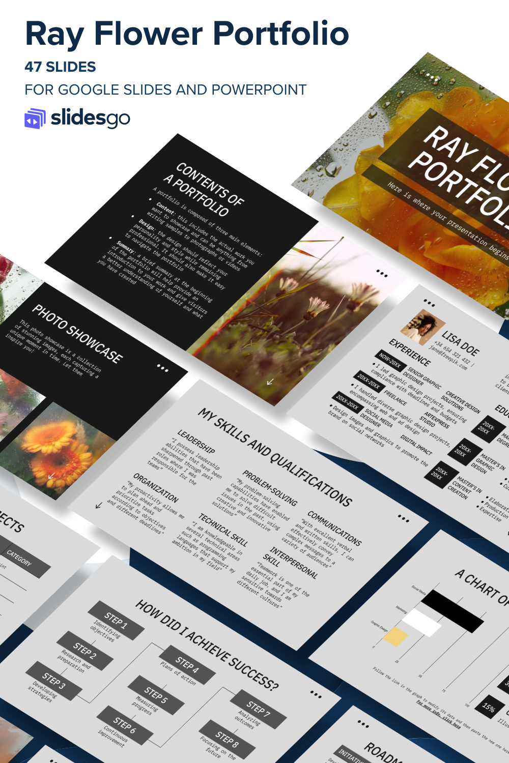 Ray Flower Portfolio | Google Slides & PowerPoint template