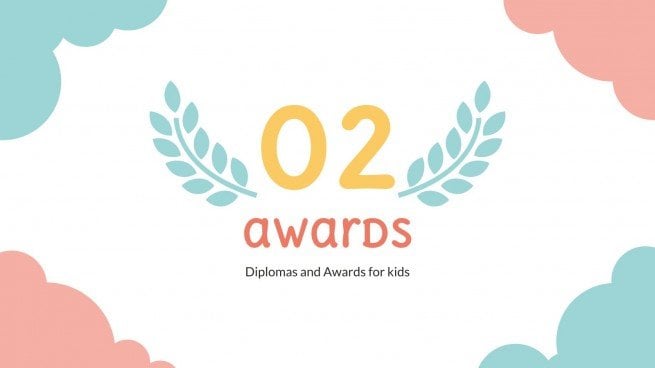 Preschool End of the Year Awards presentation template 