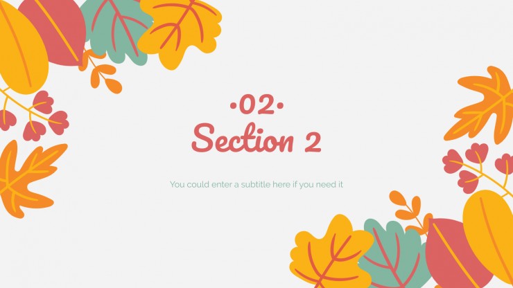 L’heure de l’automne : Modèles de présentation