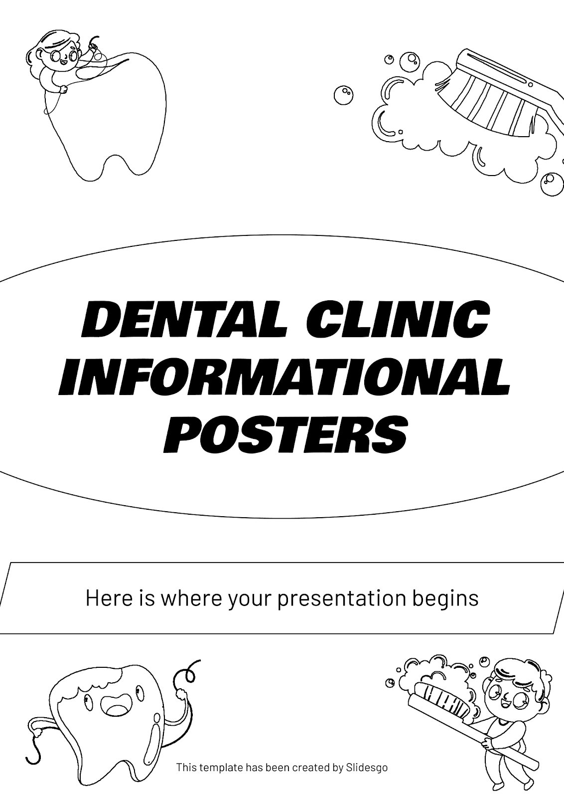 Plantilla de presentación Carteles informativos para clínicas dentales