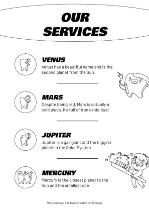 Plantilla de presentación Carteles informativos para clínicas dentales