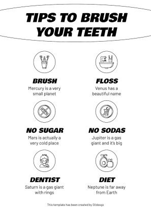 Plantilla de presentación Carteles informativos para clínicas dentales