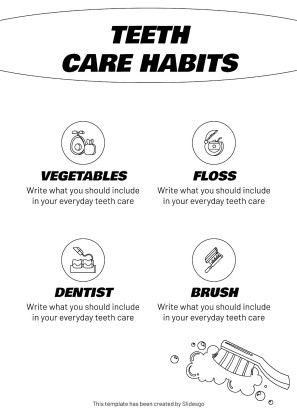 Plantilla de presentación Carteles informativos para clínicas dentales