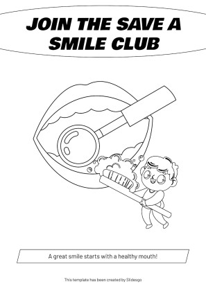 Plantilla de presentación Carteles informativos para clínicas dentales