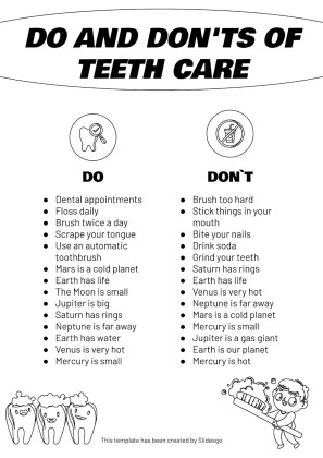 Plantilla de presentación Carteles informativos para clínicas dentales