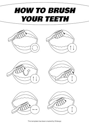 Plantilla de presentación Carteles informativos para clínicas dentales