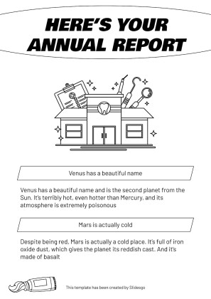 Plantilla de presentación Carteles informativos para clínicas dentales