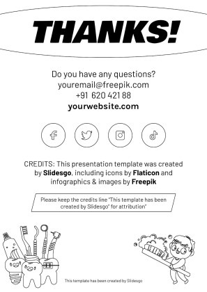 Plantilla de presentación Carteles informativos para clínicas dentales