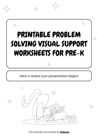 Druckbare Arbeitsblätter zur visuellen Unterstützung des Problemlösens für Pre-K Präsentationsvorlage