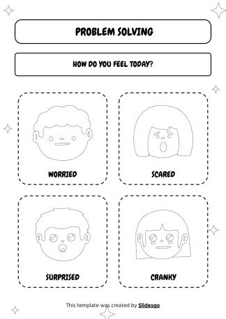 Druckbare Arbeitsblätter zur visuellen Unterstützung des Problemlösens für Pre-K Präsentationsvorlage
