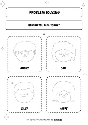 Druckbare Arbeitsblätter zur visuellen Unterstützung des Problemlösens für Pre-K Präsentationsvorlage