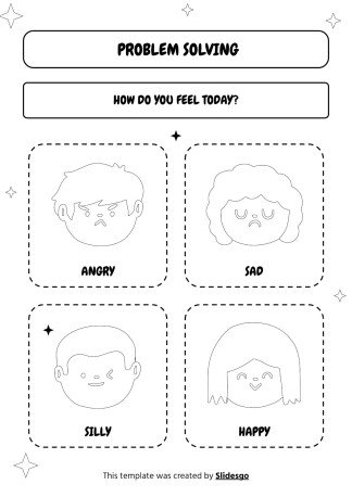Druckbare Arbeitsblätter zur visuellen Unterstützung des Problemlösens für Pre-K Präsentationsvorlage