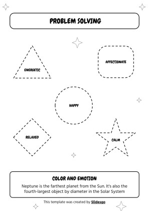 Druckbare Arbeitsblätter zur visuellen Unterstützung des Problemlösens für Pre-K Präsentationsvorlage