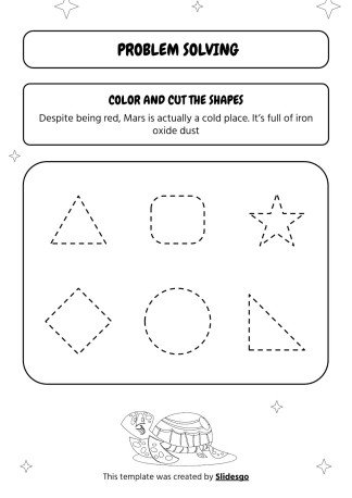 Druckbare Arbeitsblätter zur visuellen Unterstützung des Problemlösens für Pre-K Präsentationsvorlage