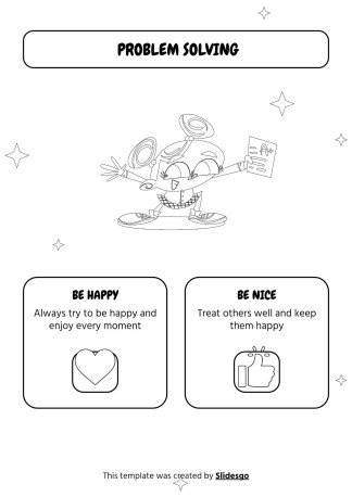 Druckbare Arbeitsblätter zur visuellen Unterstützung des Problemlösens für Pre-K Präsentationsvorlage