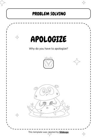 Druckbare Arbeitsblätter zur visuellen Unterstützung des Problemlösens für Pre-K Präsentationsvorlage