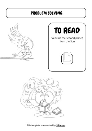 Druckbare Arbeitsblätter zur visuellen Unterstützung des Problemlösens für Pre-K Präsentationsvorlage