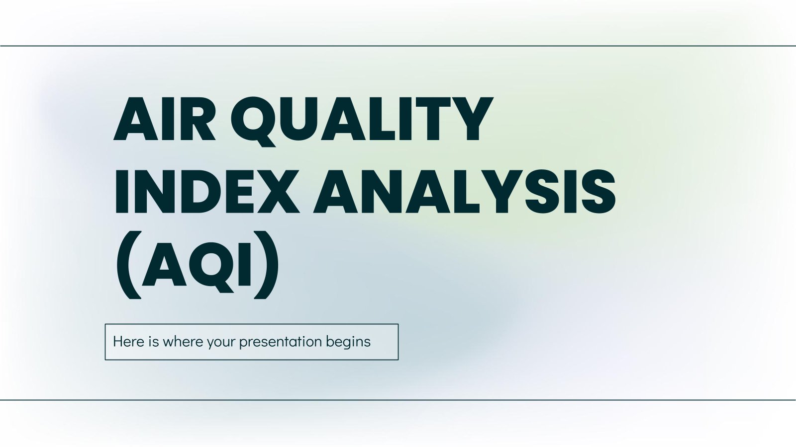 Analyse de l'indice de qualité de l'air (IQA) Modèles de présentation