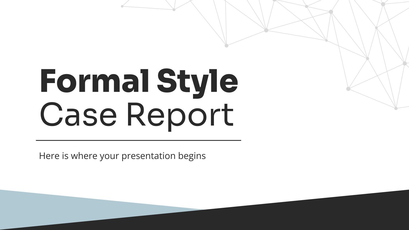 Formal Style Case Report presentation template 