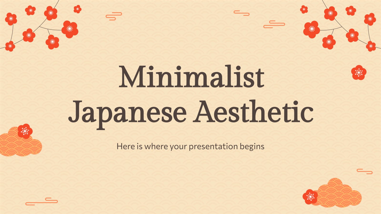 Minimalist Japanese Aesthetic presentation template 
