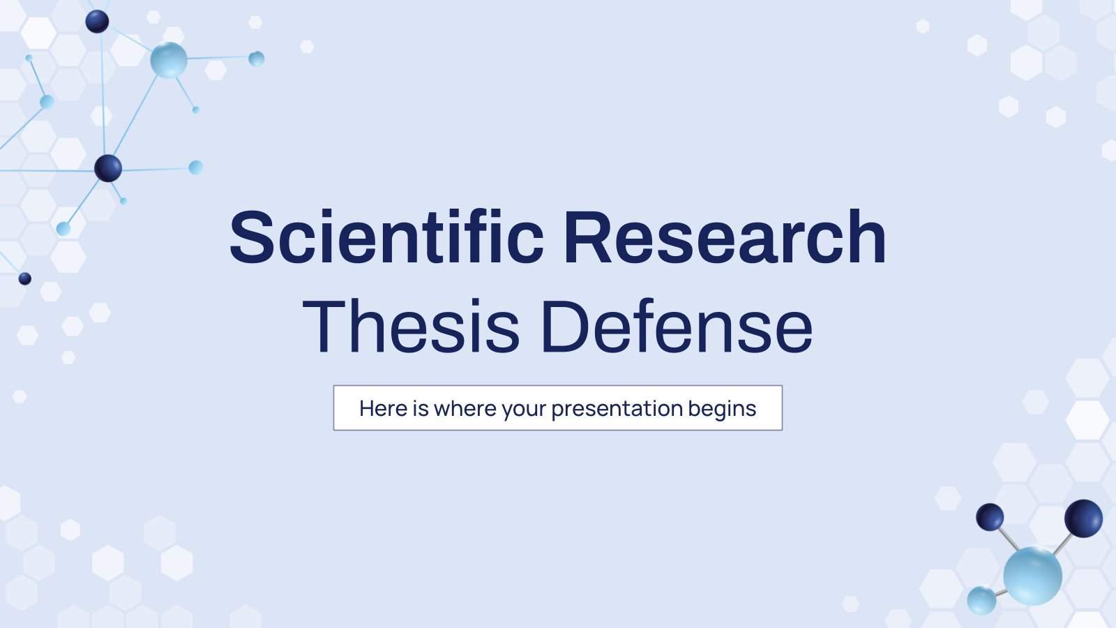 Plantilla de presentación Defensa de tesis sobre investigación científica