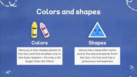 Colors and Shapes Vocabulary - French - Foreign Language - 1st Grade presentation template 