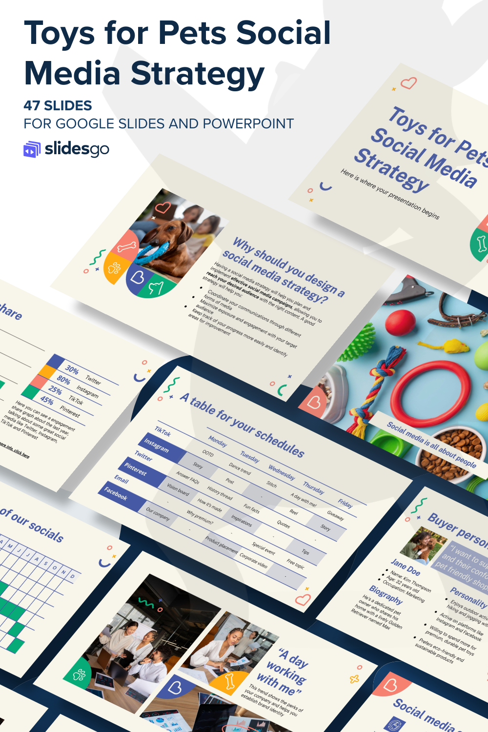 Toys for Pets Social Media Strategy | Google Slides & PPT