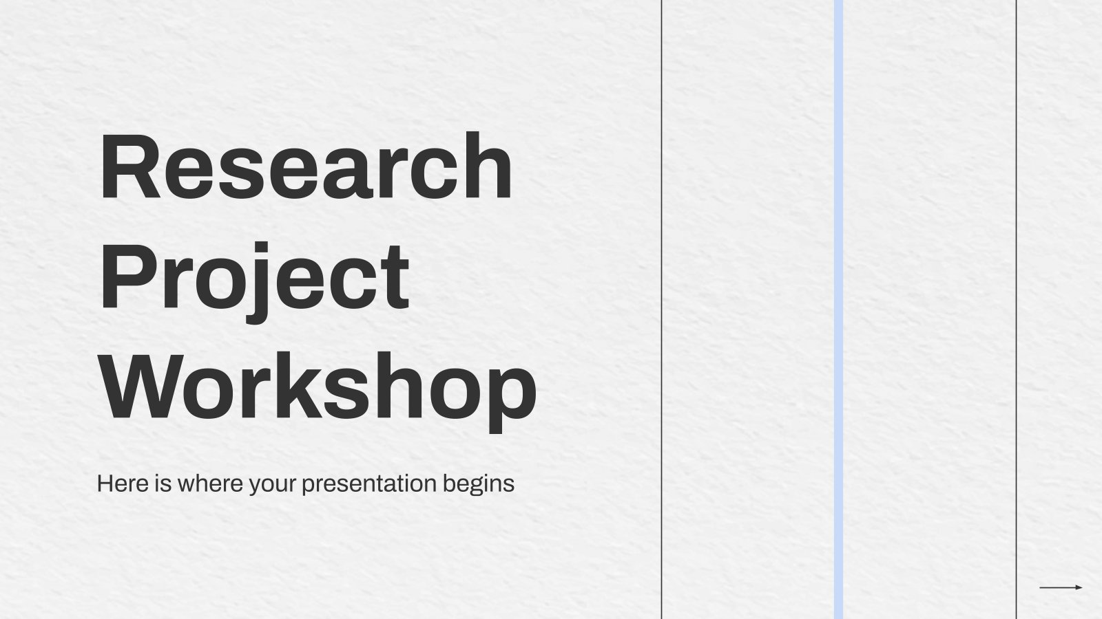 Research Project Workshop presentation template 