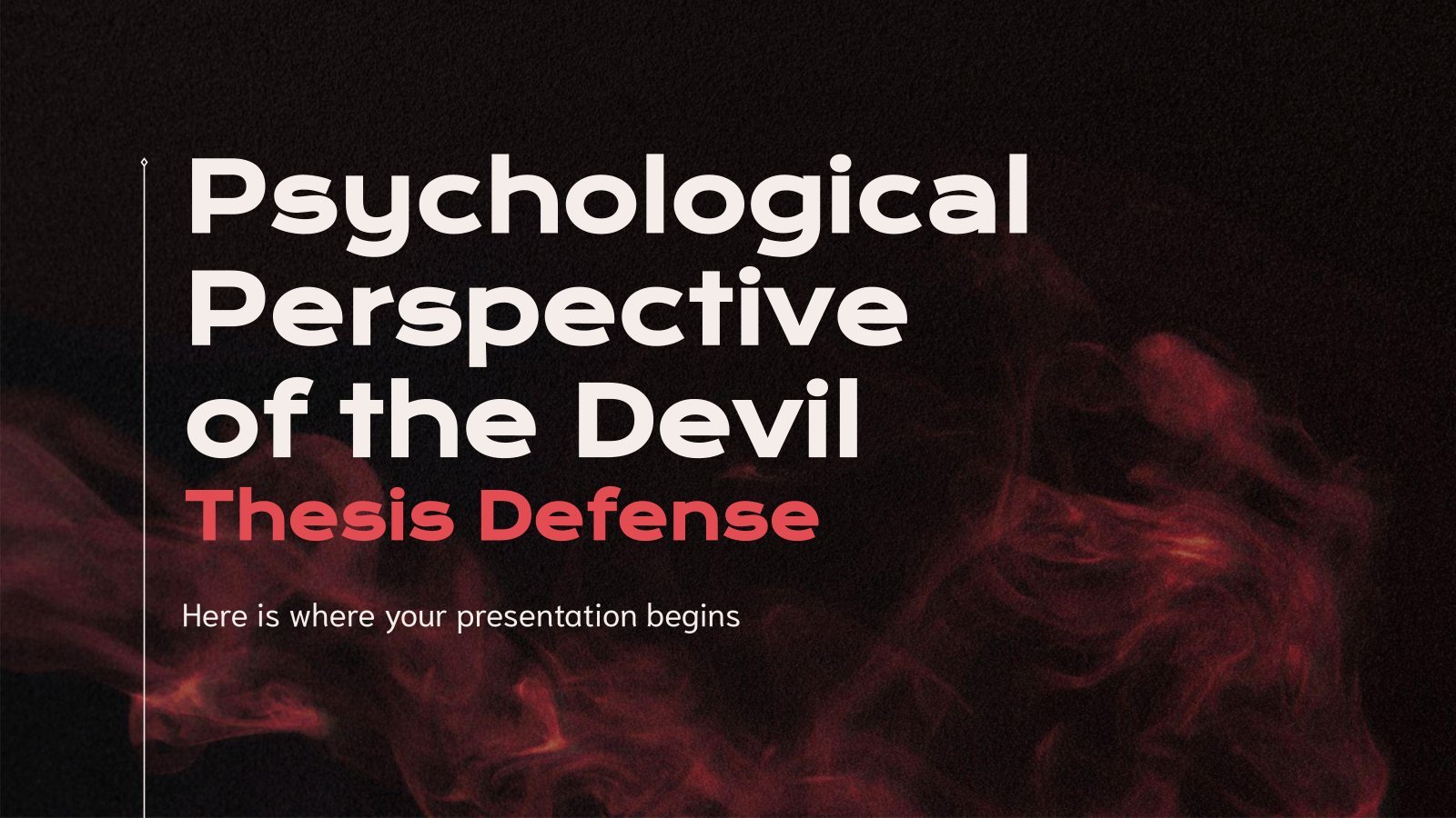 Psychological Perspective of the Devil Thesis Defense presentation template 