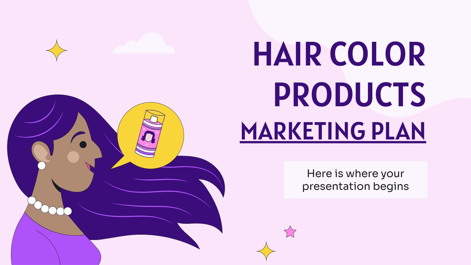 Hair Color Products Marketing Plan presentation template 