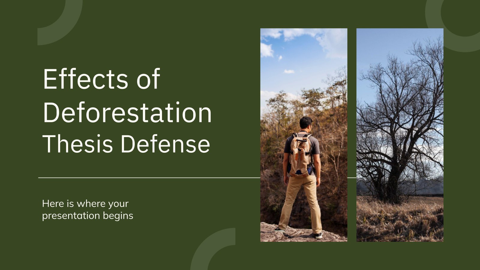 Effects of Deforestation Thesis Defense presentation template 