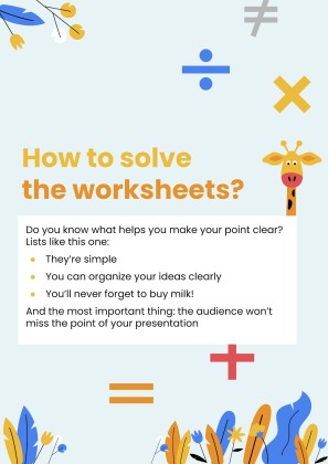 Plantilla de presentación Fichas para división de decimales