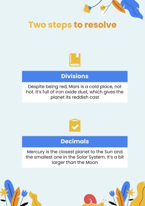 Plantilla de presentación Fichas para división de decimales