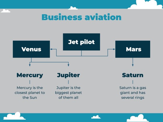 Modelo de apresentação Oficina de treinamento de piloto de jato privado