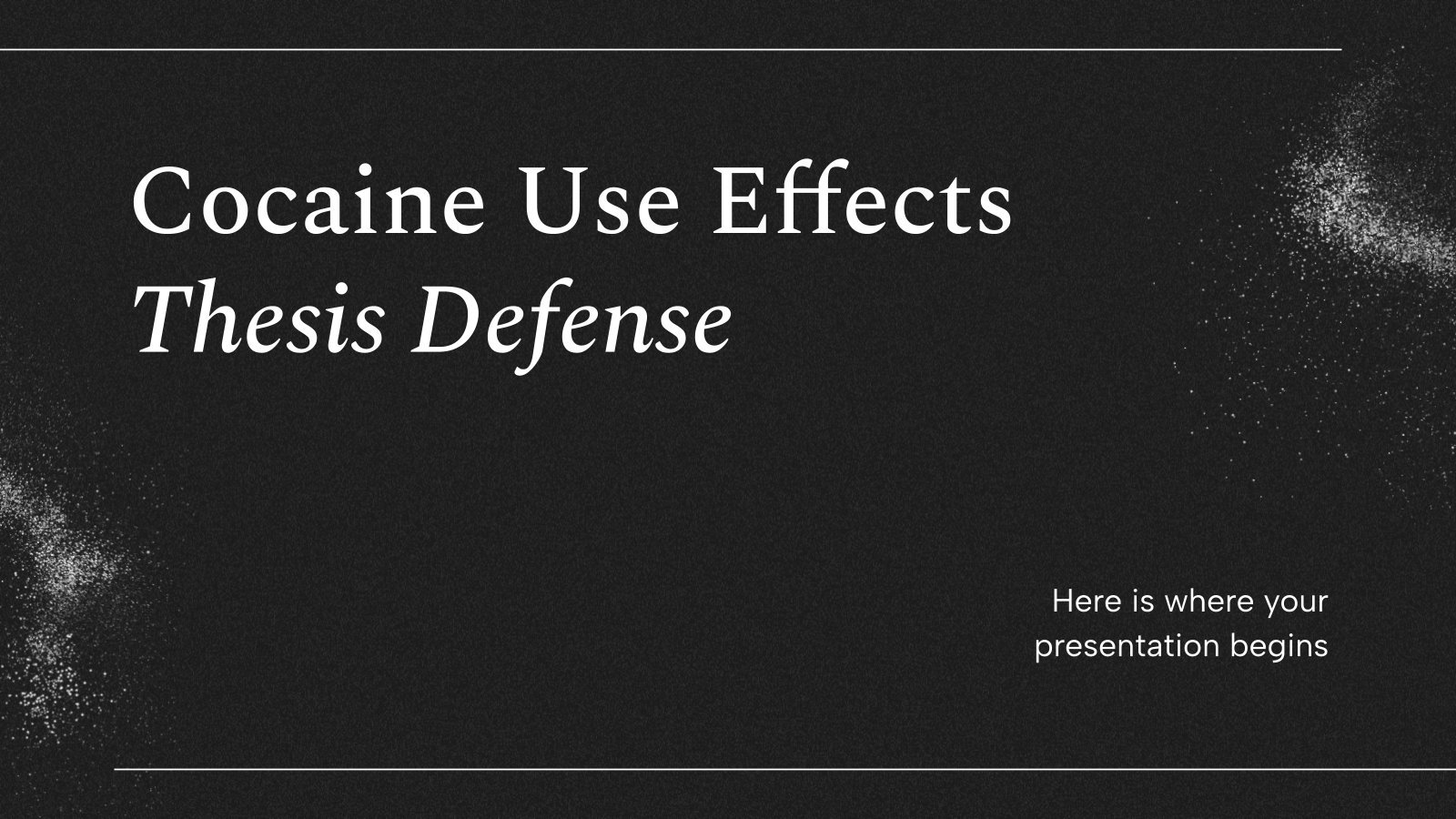 Cocaine Use Effects Thesis Defense presentation template 