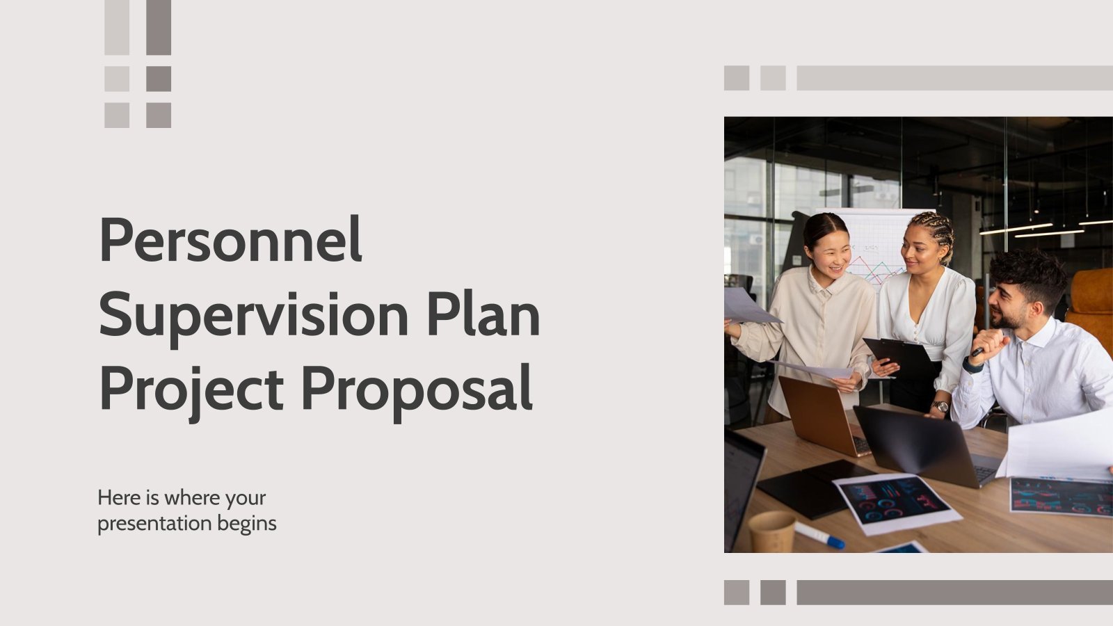 Personnel Supervision Plan Project Proposal presentation template 