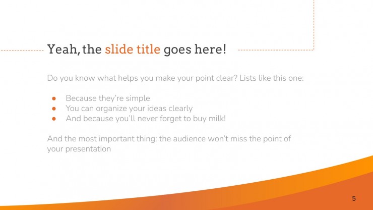 Abstract Orange presentation template