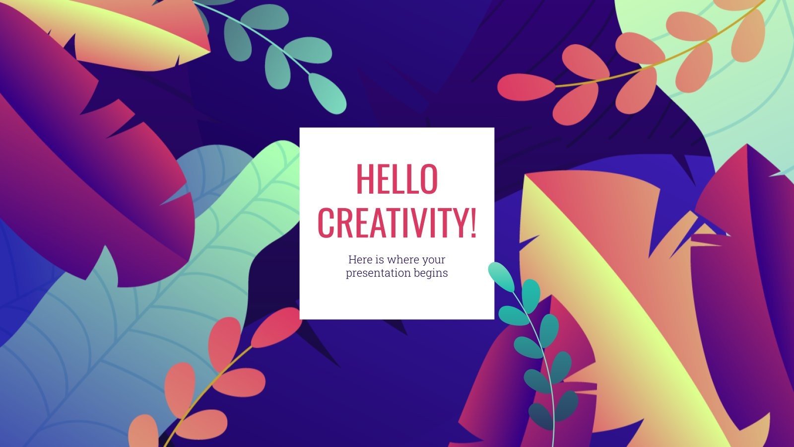 Plantilla de presentación Diseño floral