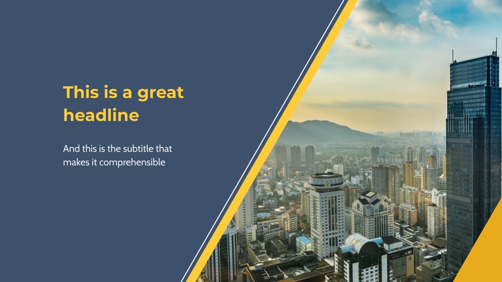 Yellow Abstract Business Google Slides and PowerPoint Template