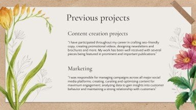 Cottagecore Style Portfolio presentation template 