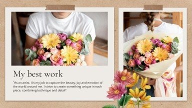 Cottagecore Style Portfolio presentation template 