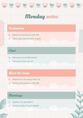 Graph Paper Aesthetic Yearly Planner presentation template 