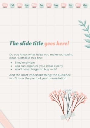 Graph Paper Aesthetic Yearly Planner presentation template 