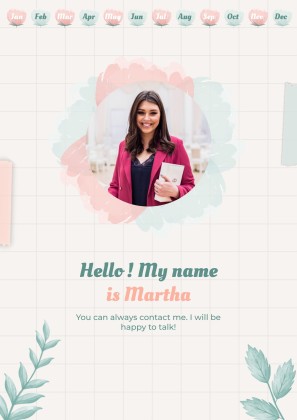 Graph Paper Aesthetic Yearly Planner presentation template 