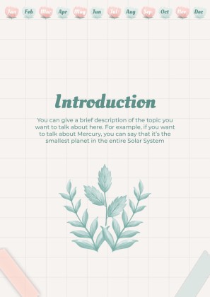 Graph Paper Aesthetic Yearly Planner presentation template 