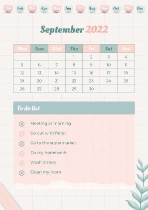 Graph Paper Aesthetic Yearly Planner presentation template 