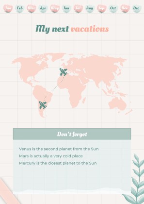 Graph Paper Aesthetic Yearly Planner presentation template 