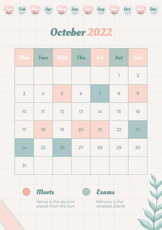 Graph Paper Aesthetic Yearly Planner presentation template 